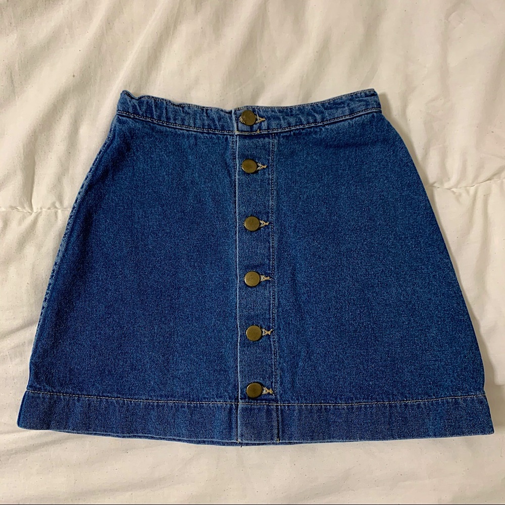 American Apparel Denim Button-up Skirt